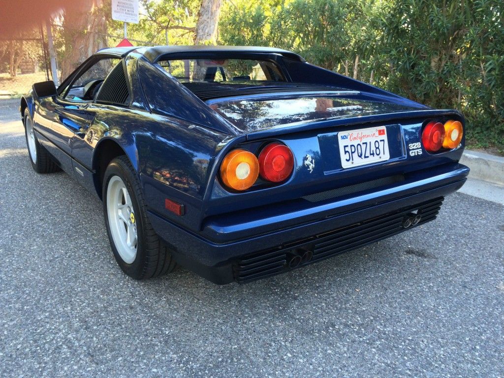 1986 Ferrari 328 GTS rare blue sera color